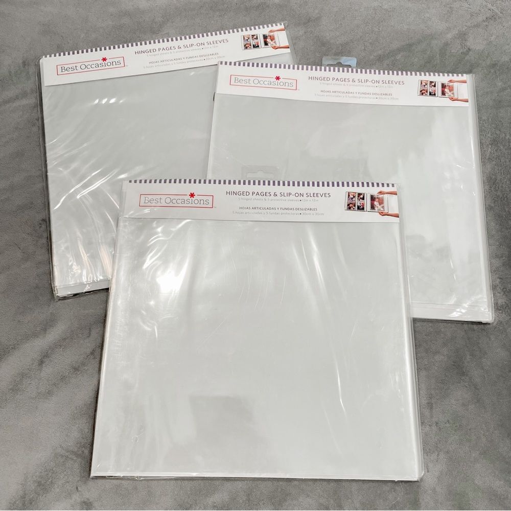 Best Occasions Hinged Pages and Slip on Sleeves for Scrapbooking